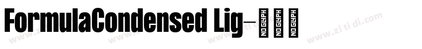 FormulaCondensed Lig字体转换